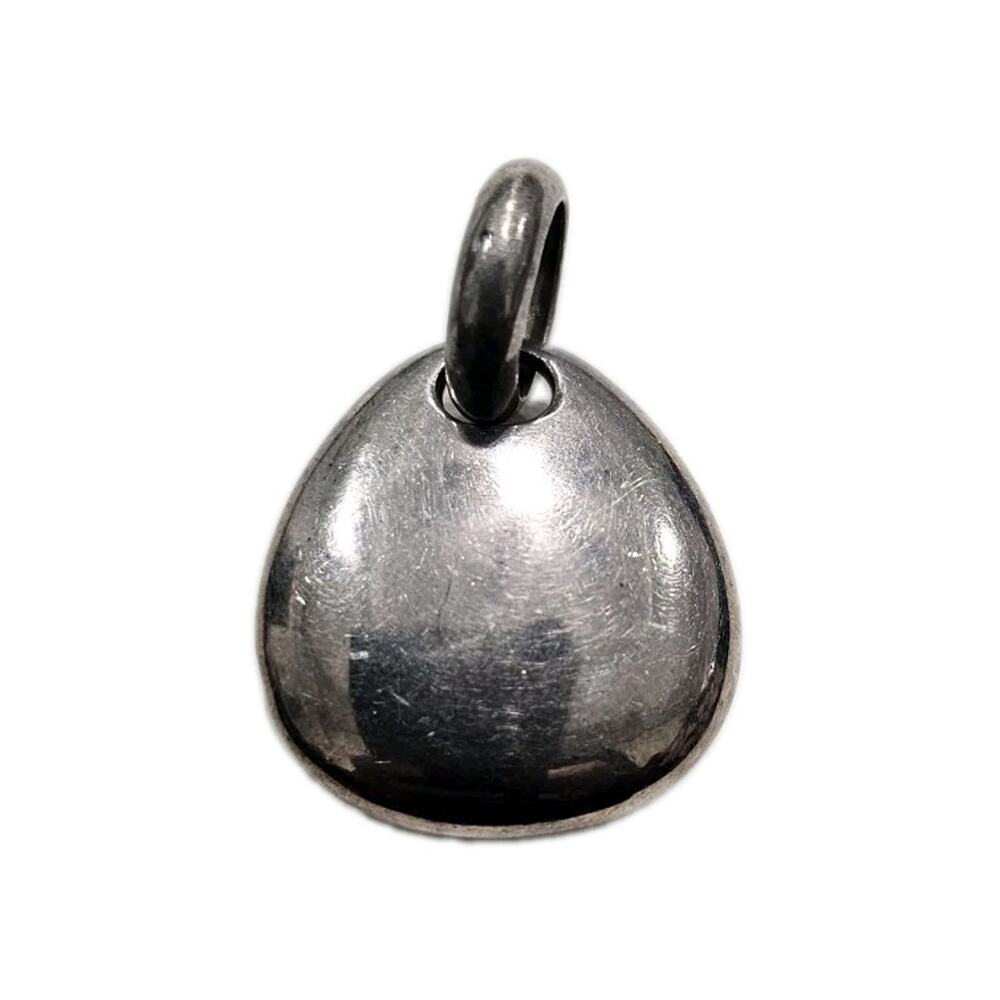 Vintage Sterling Signed 925 Rage Thailand Modern Thick Round Designer Pendant